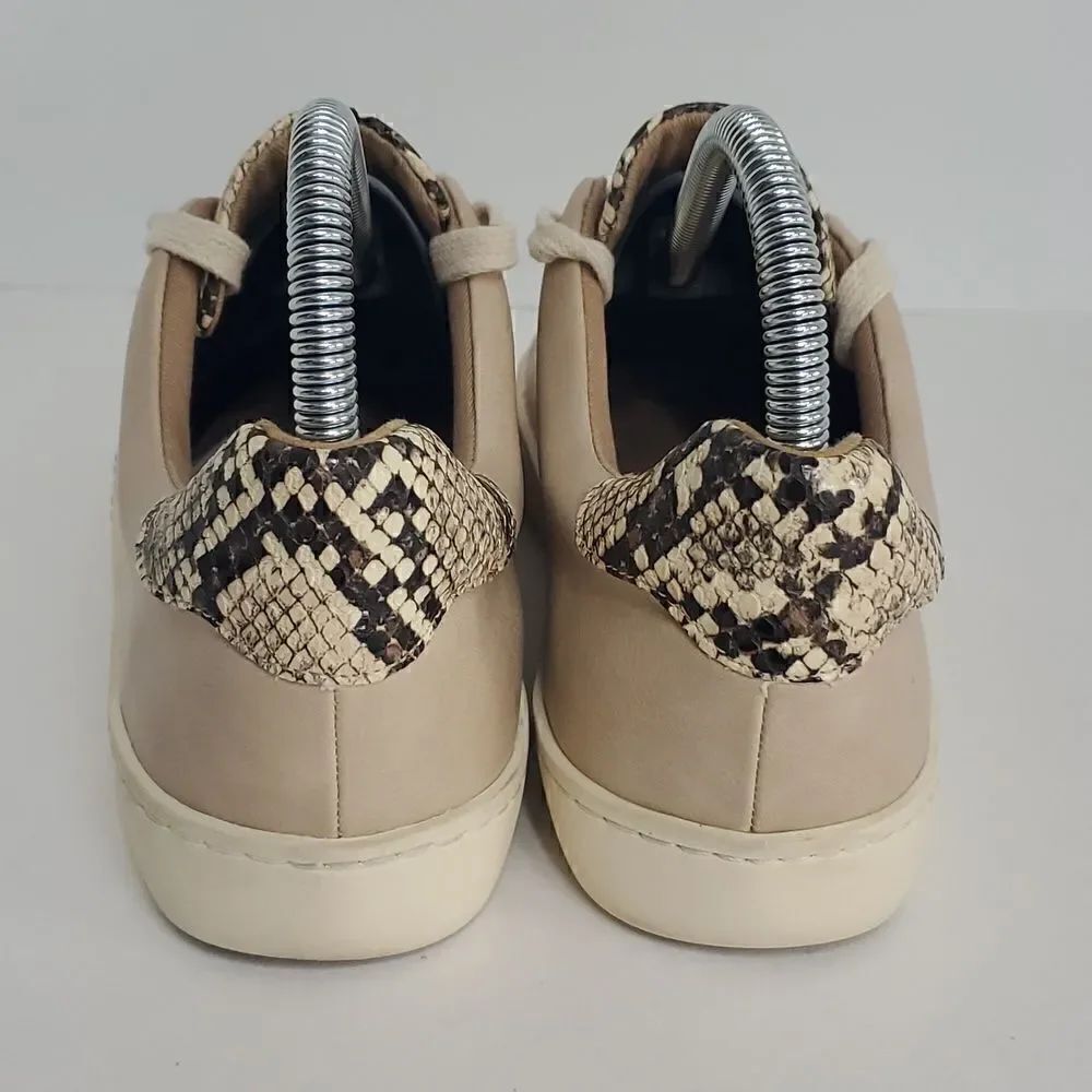 White Raven Impulse Faux Leather Python Sneakers Size 6.5 - Picture 4 of 11